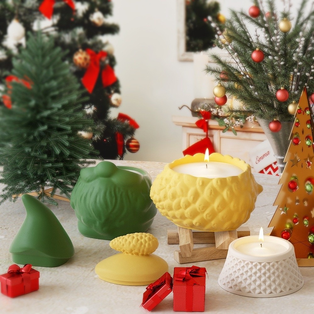 Silicone Santa Claus Storage J - Candle Making Jars With Lids ulasan dan harga