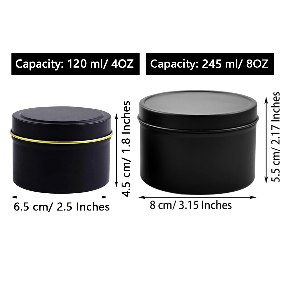 4oz/ 8oz Candle tins with lids - Tin Container Lid ulasan dan harga